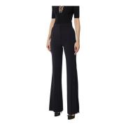 Stijlvolle Broek voor Vrouwen Elisabetta Franchi , Black , Dames