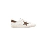 Super-Star Wit/Bruin Sneakers Golden Goose , White , Heren