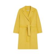 Korte jas van zuivere wol wijde snit Max Mara , Yellow , Dames