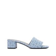 Blauwe Slip-On Lage Blokhak Sandalen Givenchy , Blue , Dames