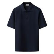 Donkerblauw Polo Shirt Eton , Blue , Heren