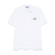 Teddy Bear Logo Polo Shirt Moschino , White , Heren