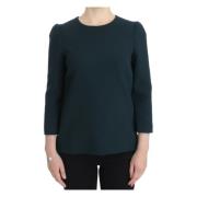 Betoverd Sicilië Groene Blouse Wol-Zijde Mix Dolce & Gabbana , Green ,...