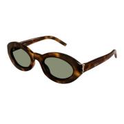 Ovale acetaat montuur met vintage touch Saint Laurent , Brown , Unisex