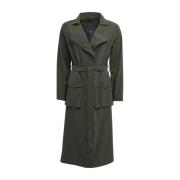 Matte Trenchcoat met Modern Design Stutterheim , Green , Dames