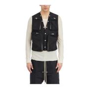 Zwarte Cargo Vest Rick Owens , Black , Heren