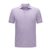 Korte mouw lavendel poloshirt Fedeli , Purple , Heren