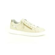 Beige Print Sneaker Tiret Nerogiardini , Beige , Dames