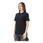 Zwarte oversized T-shirt met korte mouwen Diesel , Black , Dames