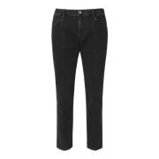 Zwarte Slim Fit Jeans 5 Zakken Emporio Armani , Black , Heren