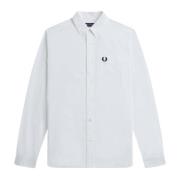 Klassieke Oxford Button-Down Overhemd Fred Perry , White , Heren