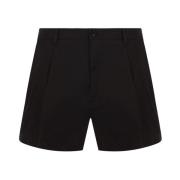 Zwarte Katoenen Stretch Shorts Dolce & Gabbana , Black , Heren