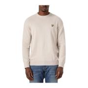 Beige Cotton Crew Neck Jumper Lyle & Scott , Beige , Heren