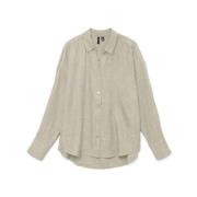 Koninklijke Geweven Shirt in Overcast/Melange Beige Vero Moda , Beige ...