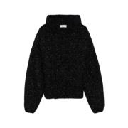 Lurex Oversized Hoodie Sportmax , Black , Dames