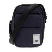 Schoudertas met logo Emporio Armani , Blue , Heren