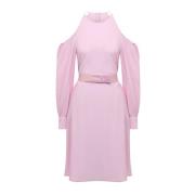 Off-Shoulder Jurk met Afneembare Riem Stella McCartney , Pink , Dames