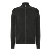 Velvet Full Zip Knit Sweater RRD , Gray , Heren