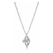 Women's Sterling Silver Panther Necklace Nialaya , Gray , Dames