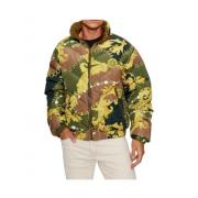 Omkeerbare Renaissance Print Hooded Puffer Jacket Versace Jeans Coutur...