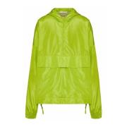 Neon Oversized Anorak Jas Mannen Valentino , Green , Heren