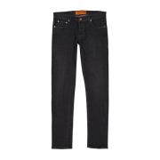 Slimme Denim Jeans met Logopatch Heron Preston , Black , Heren