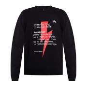 Logo Sweatshirt met Front Print Detail Neil Barrett , Black , Heren