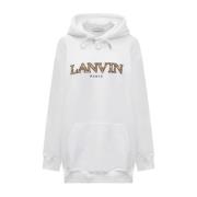 Oversized Logo Hoodie Sweatshirt Vrouwen Lanvin , White , Heren