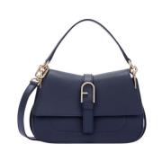 Mini Leren Handtas Mediterrane Blauw Furla , Blue , Dames