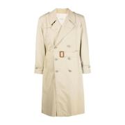 Regenjas met knoopsluiting en riem Maison Margiela , Beige , Heren