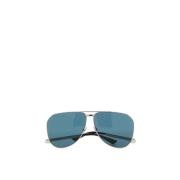 Metalen Aviator Zonnebril met Uva/Uvb Bescherming Saint Laurent , Gray...