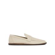 Leren Loafers Slip-On Design Vrouwen The Row , Beige , Dames