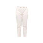 Witte broek met rechte pijpen van katoen Liu Jo , White , Dames