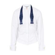 Wit Blauw Overhemd Stijlvol Model Elisabetta Franchi , White , Dames