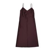 Satin Slip Midi Jurk Blanca Vita , Purple , Dames