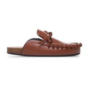 Bruine leren sandalen met strikdetail JW Anderson , Brown , Dames