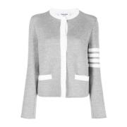 Wollen Vest met 4 Strepen Thom Browne , Gray , Dames