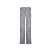 Leren broek met suède effect Amiri , Gray , Heren