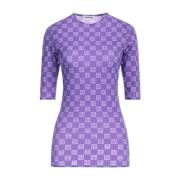 Ronde Hals Jersey T-Shirt Vrouwen Ambush , Purple , Dames