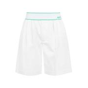 Logo Katoenen Shorts Italië Gemaakt Bottega Veneta , White , Heren