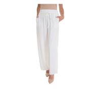 Crêpe Elastische Taille Broek Emporio Armani , White , Dames