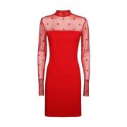 Lange Mouw Jurk met Rits aan de Achterkant Givenchy , Red , Dames