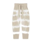 Tie-Dye Denim Jeans met Riem Stella McCartney , Beige , Dames