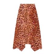 Zijden jurk met zakdoekzoom Stella McCartney , Orange , Dames