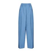 Hoge Taille Getailleerde Broek Stella McCartney , Blue , Dames