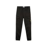 Cargo Tapered Broek Stone Island , Black , Heren