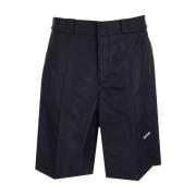 Bloemenborduurwerk Bermuda Shorts Valentino , Black , Heren