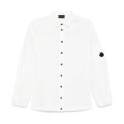 Witte Button-Up Shirt Elastische Manchetten Moncler , White , Dames