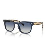 Retro vierkante acetaat zonnebril met metalen details Vogue , Blue , U...