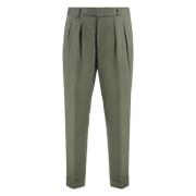 Chino Broek met Oprolbare Manchetten Paolo Pecora , Green , Heren